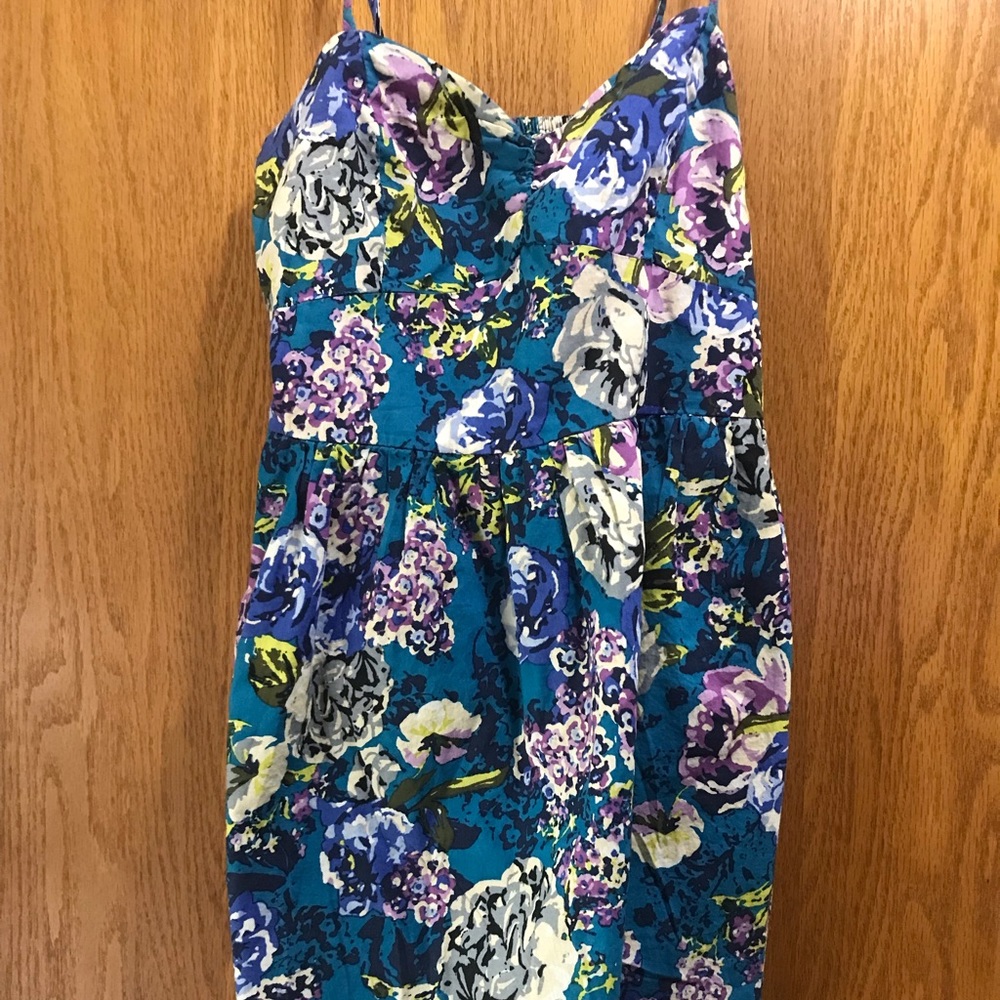 Blue floral dress